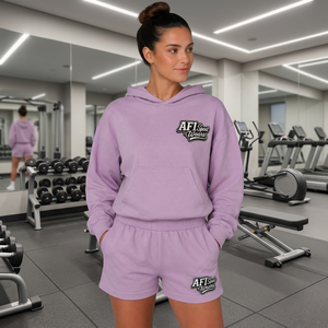 Sweat à capuche unisexe AFI Sport Wears en molleton court 100 % coton doublé respirant, délavé à l'acide, imprimé sérigraphié, avec logo frontal et poche - Product Image 6