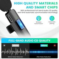 Meilleur microphone cravate sans fil pour iPhone, smartphone Android, mini microphone sans fil à clipser sur le revers, Lightning USB Type C