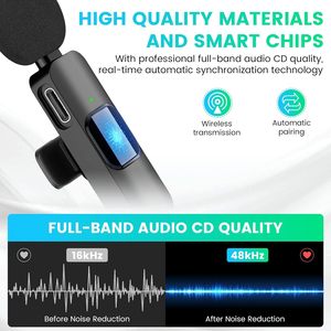 Tốt nhất không dây Lavalier <span class=keywords><strong>Microphone</strong></span> cho <span class=keywords><strong>Iphone</strong></span> Android điện thoại thông minh, Mini clip trên ve áo sét USB Loại C không dây mic <span class=keywords><strong>microphone</strong></span> - Product Image 5
