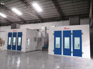 Cabine de peinture infrarouge économique et personnalisable QX500A de 4 mètres de haut avec ventilateur d'extraction pour voitures - Product Image 6
