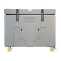 Conteneur isotherme rotomoulé 480L, grande capacité, moderne, réutilisable, pour glace sèche, en LLDPE de qualité alimentaire, pour chaîne du froid, certifié ISO CE, pour la pêche
