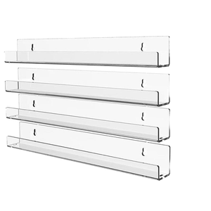 Étagères murales modernes en acrylique transparent lavable pour <span class=keywords><strong>bibliothèque</strong></span>, bureau, école, maison, rangement mural, étagère flottante, organisateur mural - Product Image 1