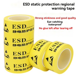 ESD Protected Area Industrial <strong>Tape</strong> Yellow Safety Anti Static <strong>Warning</strong> <strong>Tape</strong> PVC Floor Marking <strong>Warning</strong> <strong>Tape</strong>