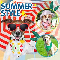 OEM ODM Écharpe de luxe réglable en polyester pour chien et chat Bavoirs imprimés avec logo personnalisé avec matériau en bambou