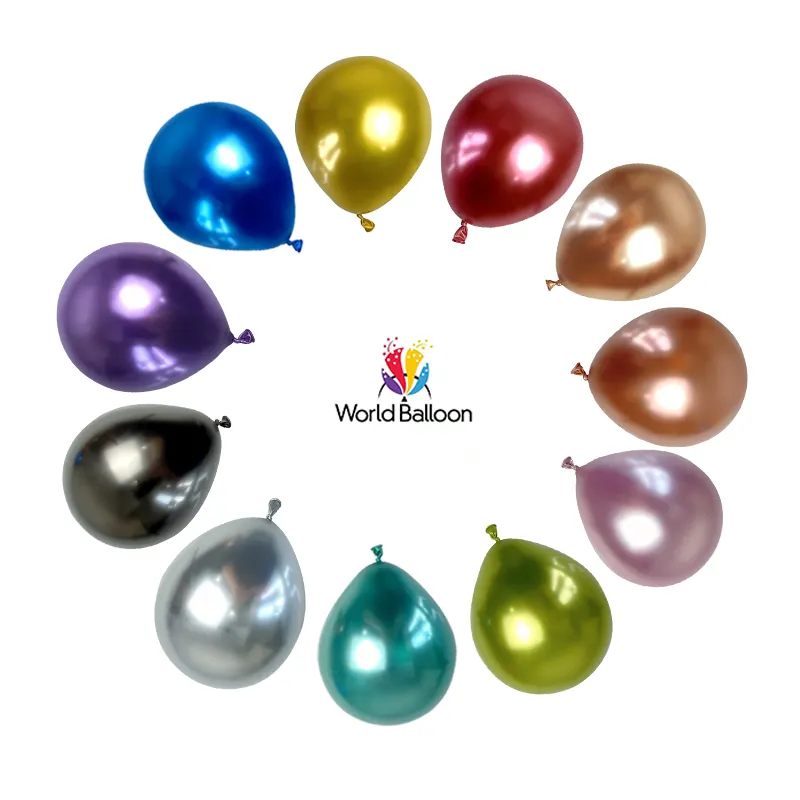 Hochwertige kleine 5-Zoll-Latex-Chrom-Metallic-Luftballons