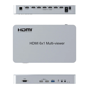 Multi-visionneur HDMI 6x1 1080P avec commutateur KVM, séparateur d'écran en alliage d'aluminium à six sorties, commutation transparente, contrôle IR RS232 - Product Image 2