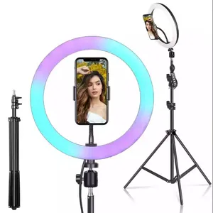 MJ36 LED selfie יופי מנורת חי משחק Douyin איפור פרו רב-צבע RGB למלא אור טבעת אור מתכווננת אור