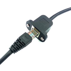 Schalttafel einbau/Schott/Pigtail RJ45/LAN/RG45/<span class=keywords><strong>Ethernet</strong></span>/Netzwerk kabel CAT5E 586B Patchkabel Industrieller Computer für die Schalttafel montage - Product Image 2
