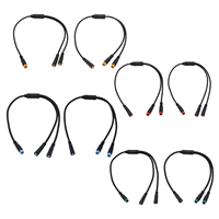 Cable adaptador de señal y alimentación de 2 pines macho a hembra para bicicleta eléctrica, 10A, ABS, para piezas de bicicleta eléctrica