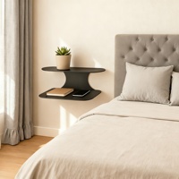 Table de chevet murale flottante en métal, étagère de chambre à coucher, support pour téléphone, livre, épices, rangement minimaliste moderne, suspendu, résistant à l'eau