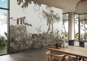 Decoración de Hogar de Lujo, Mural de Pared Personalizable con Diseño Vintage de Bosque Otoñal, Decoración de Pared con Paisaje de Árboles de Arce Marrón Cálido, Alta Reproducción de Color - Product Image 5