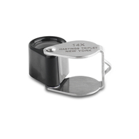 Precision Triplet Diamond Loupe Distortion Free Viewing Jewelry Magnifier High Clarity 14X Hasting Loupe
