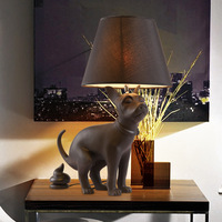 Lampe de table PM Design en fibre de verre, sculpture animale, forme de crotte de chien, avec interrupteur, pour chambre, bureau, chevet, décoration artistique en résine