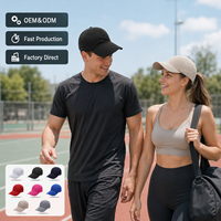 Casquette de sport unisexe en maille à séchage rapide avec 6 boucles en PVC, idéale pour les activités estivales et les campes de bénévoles, personnalisable avec logo OEM/ODM