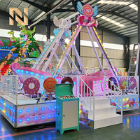 Manèges de fête foraine Nova Rides pour enfants SPS-CANDY, bateau pirate rose romantique, manège de bateau pirate miniature pour 8 à 12 places