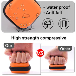 Heißer Verkauf OEM Tragbare <span class=keywords><strong>EVA</strong></span> Kopfhörerhülle Wasserdichte <span class=keywords><strong>EVA</strong></span> Datenkabeltasche Hochwertige Quadratische Ohrhörer-Hülle mit Karabiner - Product Image 2