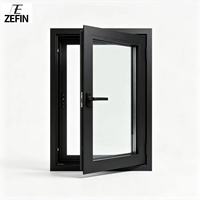 Ventana de Aluminio Antirrobo de Alta Resistencia, Ventana Abatible de Aluminio de Alto Rendimiento Resistente a la Intemperie