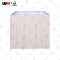 Baignoire rectangulaire en acrylique Vapa CT001, design moderne en bois de cèdre rouge, installation facile, bain de récupération avec refroidisseur externe