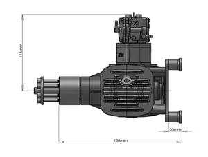 Offre Spéciale : Système d'alimentation pour drone à moteur essence DLE120, 180W, échappement 120CC, bicylindre, pour la production d'énergie, modèle d'avion RC et UAV - Product Image 5