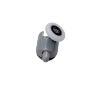 Rouleau de porte coulissante à roulement à billes en nylon à roue unique réglable pour douche, poulie pour salle de bain