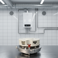 Souffleur de gaz pré-mélangé à turbine fermée 220V pour chaudière murale à condensation 24-40KW avec moteur EC sans balais