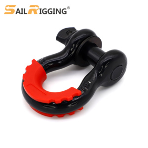 Kit de grilles de suspension 3/4 Bow Shackle 4,75t G209 avec isolateurs à vis et rondelles pour attelage de remorque - Product Image 1