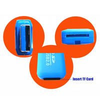 Penjualan Laris Harga Murah Micro USB 2.0 Slot Tunggal Bahan Plastik Pembaca Kartu Memori Adapter untuk Kartu TF