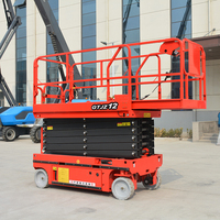 Plataforma Elevadora Móvil Autopropulsada de Acero de 2.46m, Equipo de Elevación Hidráulico Eléctrico, Capacidad para 2 Personas, GTJZ06