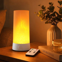 Lampe de table LED à flamme rechargeable par USB, lumière d'ambiance à capteur de gravité, lampe de bureau décorative magnétique suspendue avec télécommande