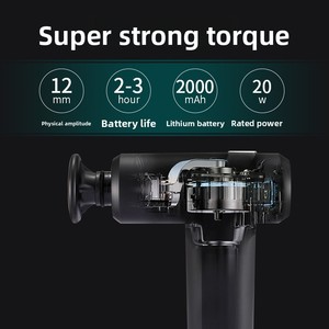 Pistola de Masaje Fascial Frío/Calor con Conversión de Frecuencia, Motor sin Escobillas, 5 Cabezales de Masaje, 3000 Velocidades Ajustables para Músculos - Product Image 2