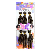 Extensions de cheveux bouclés en spirale 6X French Loose Wave Weft, 14 pouces, pré-étirées, mèches à tisser bouclées à la française, fibre semi-proteinée