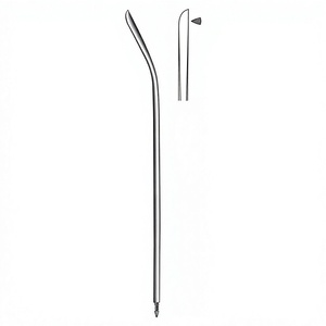 Aiguille de Redon 19,5 cm (7-3/4 pouces) 16 Charr, pointe légèrement courbée, extrémité filetée, instrument chirurgical médical - Product Image 1