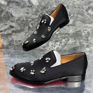 Mocasines Negros de Satén con Pedrería para Hombre 2026, Inspirados en Diseñadores, con Cristales, Sin Cordones, para Vestir, Formales, para Boda - Product Image 1