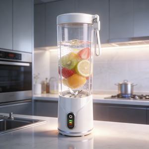 2000mAh 550ml BPA Free Portable Wireless One-Button USB Car Outdoor Juicer Smoothies Maker Heavy Duty <b>Blender</b> 6 Blades Ice - Product Image 2