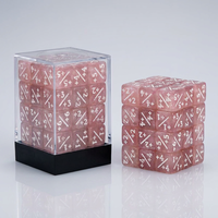 Lot de 36 dés de comptage en acrylique couleur perle de 12 mm, avec marques 1, 2, 6, et boîte de présentation, en gros pour les magasins de jeux