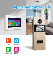 Sistema de Videoportero para Múltiples Apartamentos, Monitor Interior HD IPS de 7 Pulgadas, Conjunto de Seguridad para el Hogar, Adecuado para Apartamentos, Villas y Edificios de Oficinas