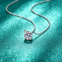 Ensemble de bijoux en moissanite 1CT D VVS1, bague, collier et boucles d'oreilles en argent 925, certifié GRA, bijoux de fiançailles, vente en gros d'usine