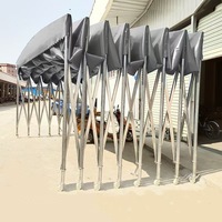 Tente abri pliable en PVC pour extérieur avec roues pour abri de voiture, tunnel, garage, événements, ou comme tente de réception à ouverture rapide