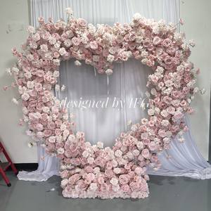 IFG san valentino ingranaggio floreale 7ft rosa cuore cuore arco fiore per lo sfondo di nozze - Product Image 3