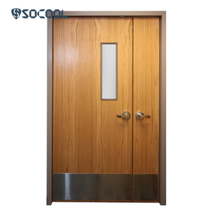 China Top Fire <span class=keywords><strong>Door</strong></span> Fabricante de gama alta personalizada para UL Puerta cortafuego doble Puerta abatible exterior de acero Diseño moderno Acabado - Product Image 6