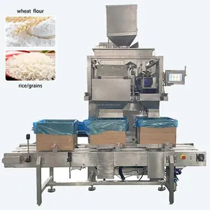 Macchina imballatrice semiautomatica della scatola di cartone di riempimento della polvere dei fagioli del granello di riso di grande pesa10kg 25kg