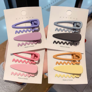 ปิ่นปักผมแฟชั่นน่ารักสไตล์เกาหลีสำหรับเด็กทารกหญิง,คลิปผมทำจากพลาสติกอัลลอยสีพื้นขนาดกลาง - Product Image 4