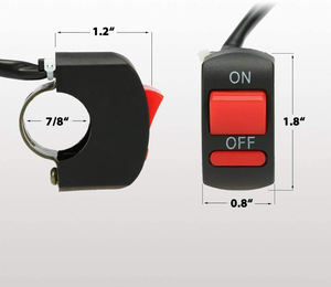 Botón de encendido/apagado Universal de 12V CC para motocicletas, bicicletas, interruptor de apagado de faros LED U5 U7 U2, interruptor de manillar de plástico duradero - Product Image 5