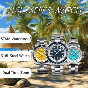 Montres pour hommes de haute qualité 316L, logo personnalisé, marque originale, cadran de montre pour hommes, bracelet personnalisé - Product Image 4
