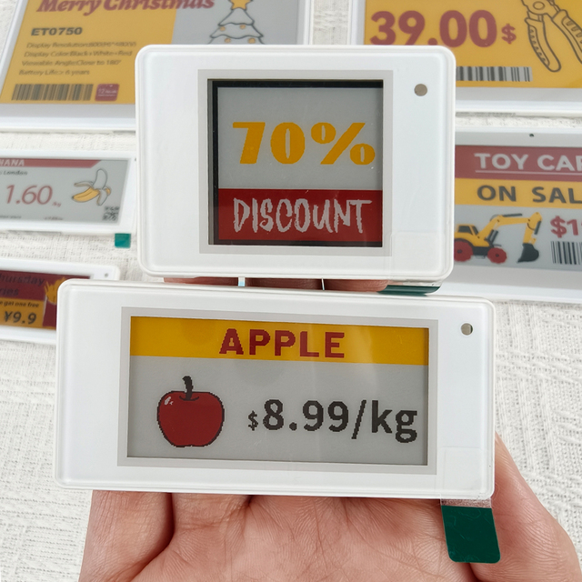 Supermarket Eink Price Display 1.54/ 2.13inch Electronic Shelf Label Easy Installation Retail Price Shopping Mall Store
