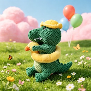 Plush Dinosaur Pet Toy With Swimming <b>Ring</b> Design For Dogs Interactive Playtime Fun Anhui Made - Product Image 2