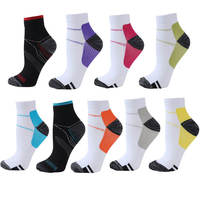 Chaussettes de compression athlétiques personnalisées 8-15 mmHg pour cheville, respirantes, pour femmes et hommes, idéales pour le voyage, la course, la randonnée et la fasciite plantaire