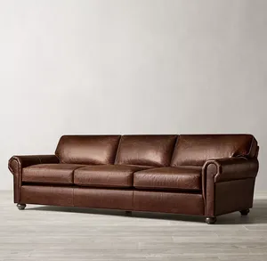 Canapé 3 places en cuir original Lancaster, design intemporel Sassanide, confort luxueux - Product Image 2
