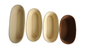 XH Hình Bầu Dục Sourdough Artisan Bánh Mì Proof Handmade Giả Vine Nhựa Mây Giỏ - Product Image 4