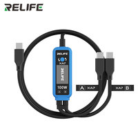 Câble de charge USB-C double port Relife XA7 100W avec moniteur numérique de tension, courant et puissance en temps réel pour réparation et test de téléphones et ordinateurs portables